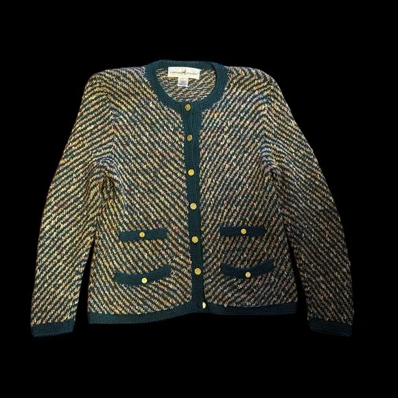 Vintage Peruvian Connection Handknit Cardigan Sweater Large - Picture 4 of 5